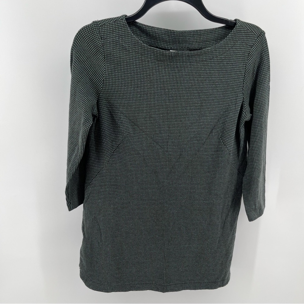 J Jill Ponte Black Boat neck Tunic Sz petite XS
